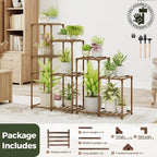 Bamworld Indoor Plant Stands Outdoor Combo Plant Shelves - Image 7