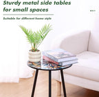 Party Zealot Metal Mosaic Round Side Tables Set of Two 13.4" Small Outdoor - Image 4
