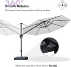 PURPLE LEAF 11 Feet Patio Umbrella Outdoor Cantilever Round Umbrella Aluminum - Image 7