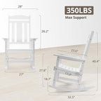 LUE BONA Outdoor Rocking Chairs Set, HDPS Poly Porch Rockers - Image 3