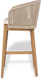 Christopher Knight Home Zax Set of 2 Patio Barstool, Acacia Wood & Rope Outdoor - Image 9