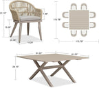 PURPLE LEAF 9 Pieces Patio Dining Set - Image 7