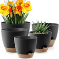 Plant Pots 10/9/8/7.5/7 inch, Self Watering Planters by AFamilyofGardenLovers