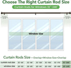 Curtain Rods for Windows 32 to 240, 1 Inch Adjustable Heavy Duty Long Window - Image 7
