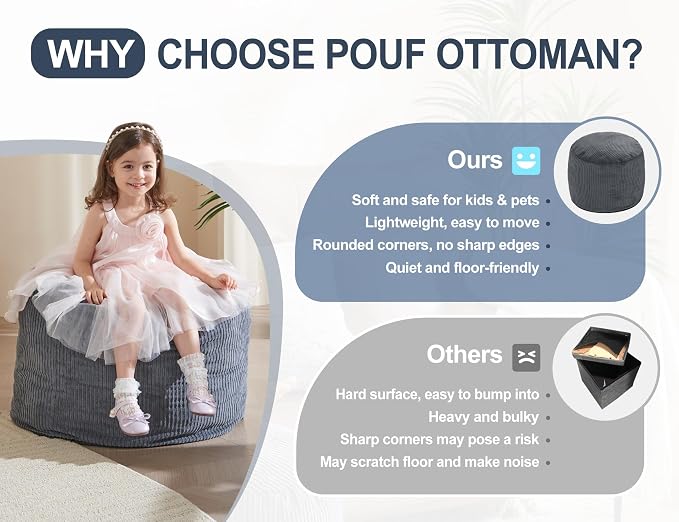 Pouf Ottoman Foot Stools Ottoman - Image 8