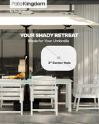 White 9-Piece Outdoor Dining Set - Image 3