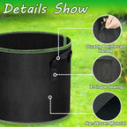 5 Gallon Grow Bags-3 Pack, Thickened Nonwoven Fabric Aeration Planter Bags - Image 2