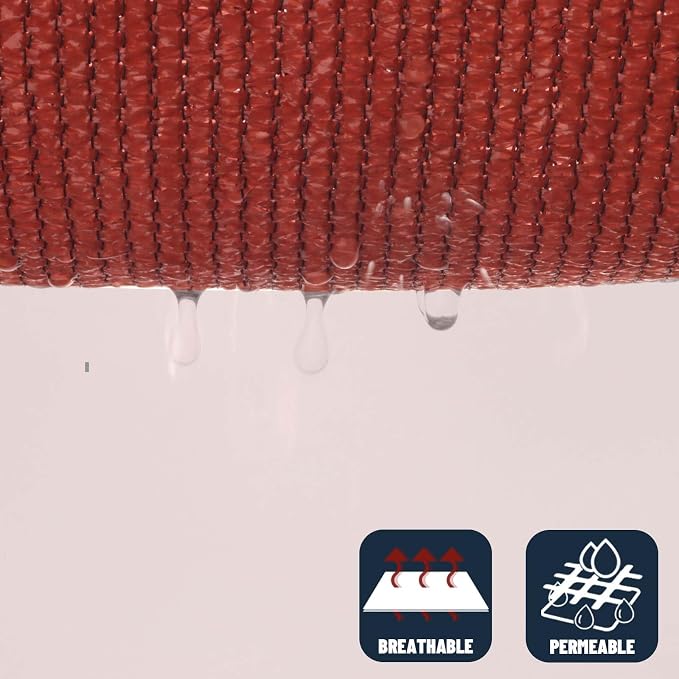 SUNNY GUARD Custom Size 15'x18' Rectangle Terra Red UV Block Sunshade - Image 5