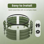 ZXZYHFTY Round Galvanized Raised Garden Bed kit, Round Large Metal Raised - Image 5