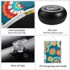 Magpie Fabrics Indoor/Outdoor Inflatable Stool Ottoman Pouf, Water Repellent - Image 4