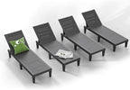 ROJIK Outdoor Chaise Lounge Chair Set of 4, by ROJIK