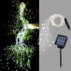 ZNYCYE Solar Waterfall Fairy Bunch Lights Outdoor Waterproof 200LEDs 8 Modes by ZNYCYE