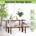 2 Tier Plant Stand Indoor Outdoor, Foldable Metal Separated Ladder Plant Stands - Image 4