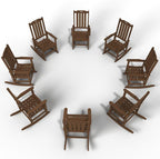 Oversized Rocking Chair Set of 8, Outdoor Rocking Chair by THOEOE
