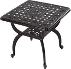 C/G Outdoor Side Tables, Cast Aluminum Patio End Tables, Anti-Rust Coffee Table - Image 4