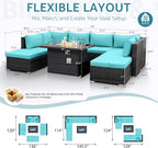 NICESOUL Big Size 9 Piece Patio Furniture Set - Image 4