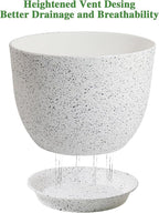 12inch Large Plant Pot, Modern Plastic Planter - Image 3