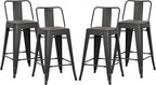 AC Pacific 24” Metal Barstool Set of 4 – Country Rustic Style by ACPacific