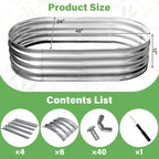 TATAANTY Galvanized Raised Garden Bed - Image 2