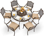 7-Piece Cast Aluminum Patio Furniture, Outdoor Dining Sets by Unknown