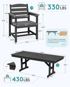 SERWALL 9 Piece Outdoor Dining Set - Image 2