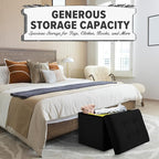 LINMAGCO Storage Ottoman Folding Foot Stool Foot Rest - Image 5