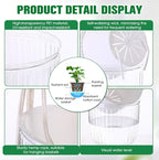 6 Pack Self Watering Hanging Planters Indoor Flower Pots Visible Water Level - Image 3