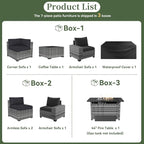 Aoxun 7 Piece Patio Furniture Set - Image 8