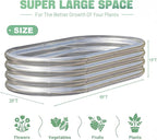 AHEONLAR 3 Pack 6×3×1ft Galvanized Raised Garden Beds, Oval Metal Garden Bed - Image 2