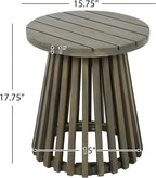Christopher Knight Home Taki Acacia Wood Patio Coffee Table, Round Table - Image 2