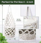 4 Packs Hanging Planters for Indoor Plants, Wall Plant Holder | Plant Hanger - Image 5