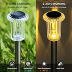Solar Lights Outdoor 15 Pack Solar Pathway Lights LED Waterproof Stainless - Image 3