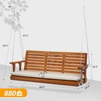 VINGLI 5 FT Outdoor Porch Swing - Image 5