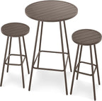 Best Choice Products 3-Piece Patio Dining Set, Bar Height, Outdoor Bistro Set by BestChoiceProducts