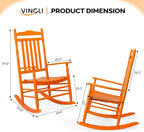 VINGLI Wooden Rocking Chair, Outdoor Chair - Image 3