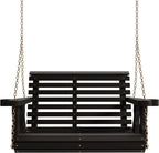 Amish Casual Roll Back Swing, Semi-Solid Black Stain, - Image 2