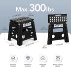 Delxo Folding Step Stool, 13 inch Non-Slip Foldable Stools Up to 300 LBS - Image 2