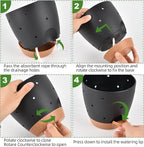 6 Inch Orchid Pots with Holes, 2 Pack Self Watering Planters - Image 4
