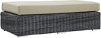 Modway Summon Wicker Rattan Outdoor Patio Sunbrella® Fabric Rectangle Ottoman by Modway