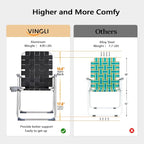 VINGLI Aluminum Patio Lawn Chairs Folding Set of 2 - Image 5
