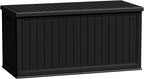 Flamaker Resin Deck Box 270 Gallon, Waterproof Imitation-Wood Lockable Storage by Flamaker