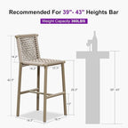 PURPLE LEAF Bar Stools Set of 2 - Image 2