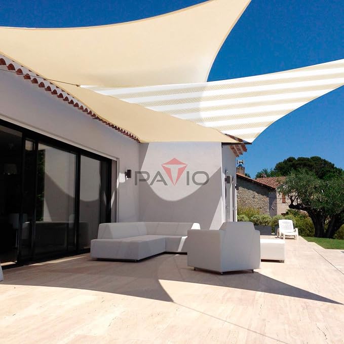 Patio Paradise 10' x 10' x 10' Sun Shade Sail Triangle Canopy Shade Cloth - Image 6