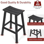 Stoog All-Weather Bar Stools Set of 2, Low Maintenance, - Image 5