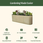 32" Extra Tall Raised Garden Bed Kits, 3.5 x 6.5 x 2.7ft Deep Root 9 in 1 - Image 2