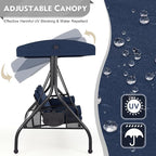 HOMREST 3 Seat Outdoor Porch Swing - Image 2
