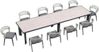 PURPLE LEAF 11 Pieces Outdoor Dining Set Patio Extended Upgrade Table and by PURPLELEAF