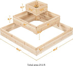 Yaheetech 3 Tier Wooden Raised Garden Bed 44.5'' L×44.5″ W×20.5″ H, - Image 4