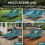 Kozyard 2-Pack Outdoor Lounge Chairs, Foldable Aluminum Frame Patio Chaise - Image 7