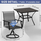 LEVELEVE 5 Piece Outdoor Patio Dining Set - Image 6
